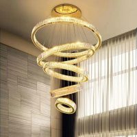 Modern Crystal Luxury Ceiling Lamp | Staircase Light|
