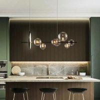 Modern Minimalist Horizontal Glass Bubble Pendant Light