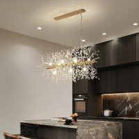 Horizontal Crystal Dandelion Chanderlier