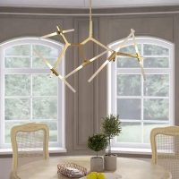10 - Light Modern Industrial G9 Branch Chandelier