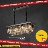 Rectangular Crystal Chandeliers Light,Black V-intage Chandelier Light