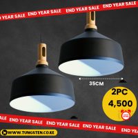 Magnus Black with White Pendant Light Kit