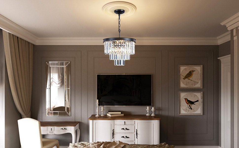 black chandelier
