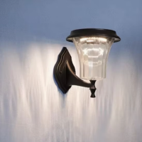 LED Outdoor Energy Saving Lamp Solar Panel Garden Wall Light