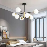 8 Light Opal Sputnik Chandelier Light