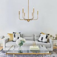 Simplistic Modern Gold Chandelier