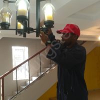 Chandalier installation