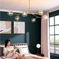 Modern Sputnik Chandelier Mid Century Molecular Lighting |E27 Fixture Tree Shape Ceiling Light