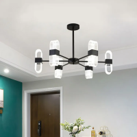 New fashionable pendant light black LED chandelier