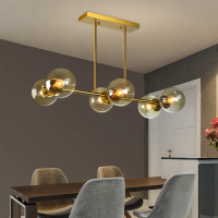 Molecular lamps modern minimalist light luxury glass magic beans glass chandelier light