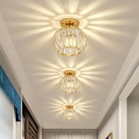 Gold Crystal Mini Chandelier Corridor  light