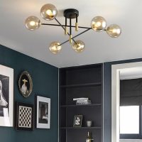 Creative Glass Ceiling Chandelier Multi-Lights Glass Globes Pendant Lamp