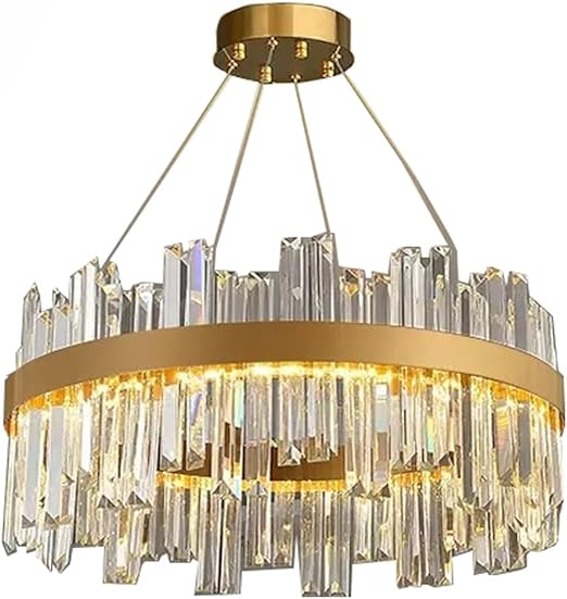 LED Crystal Living Room Chandelier Lighting Golden Polished Steel Design Chandelier - Image 5