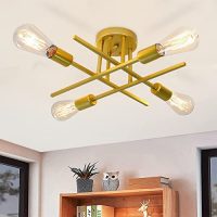 Hourdes 4bulb industrial chandelier light| Gold |Black