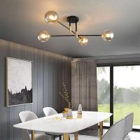 4bulb Multi-Lights Glass Globes Pendant Light
