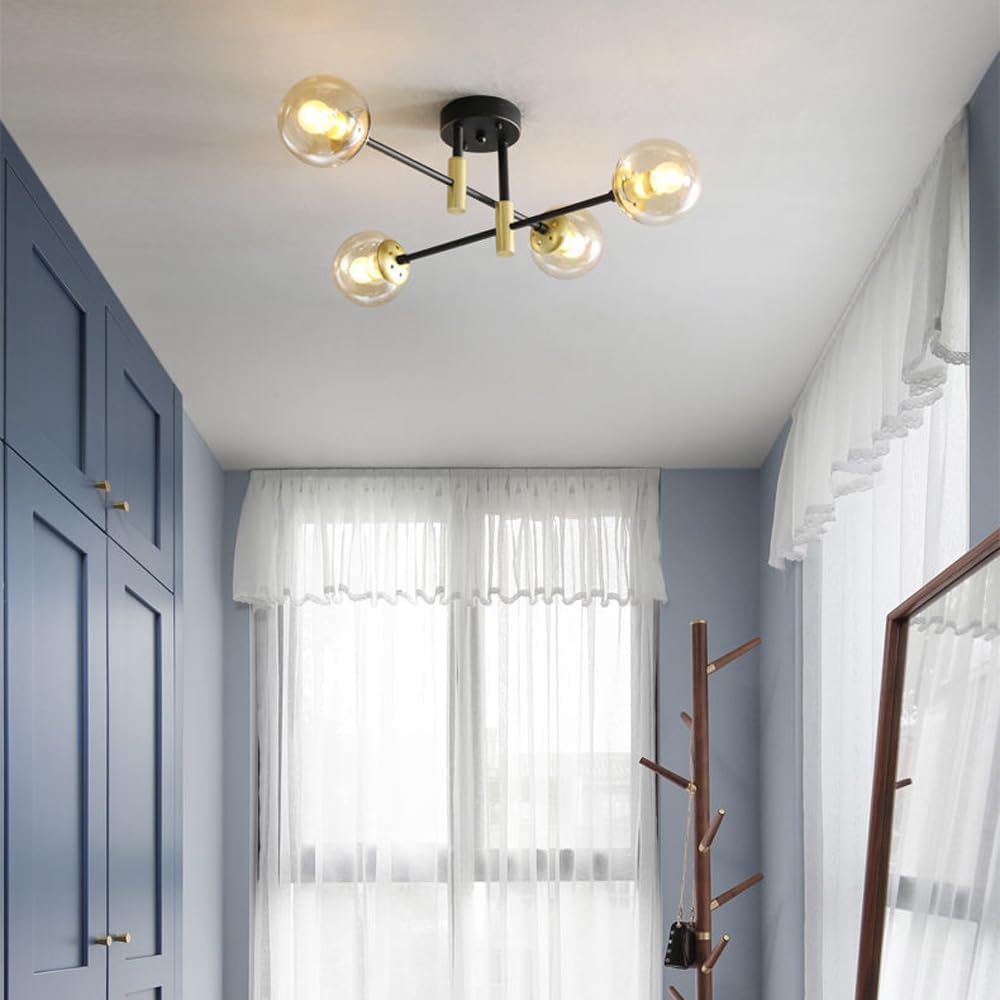 4bulb Multi-Lights Glass Globes Pendant Light - Image 5