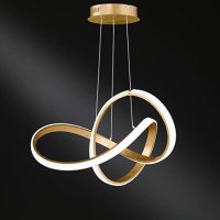 LED 2 Ring/Round Gold Hanging PENDANT LIGHT