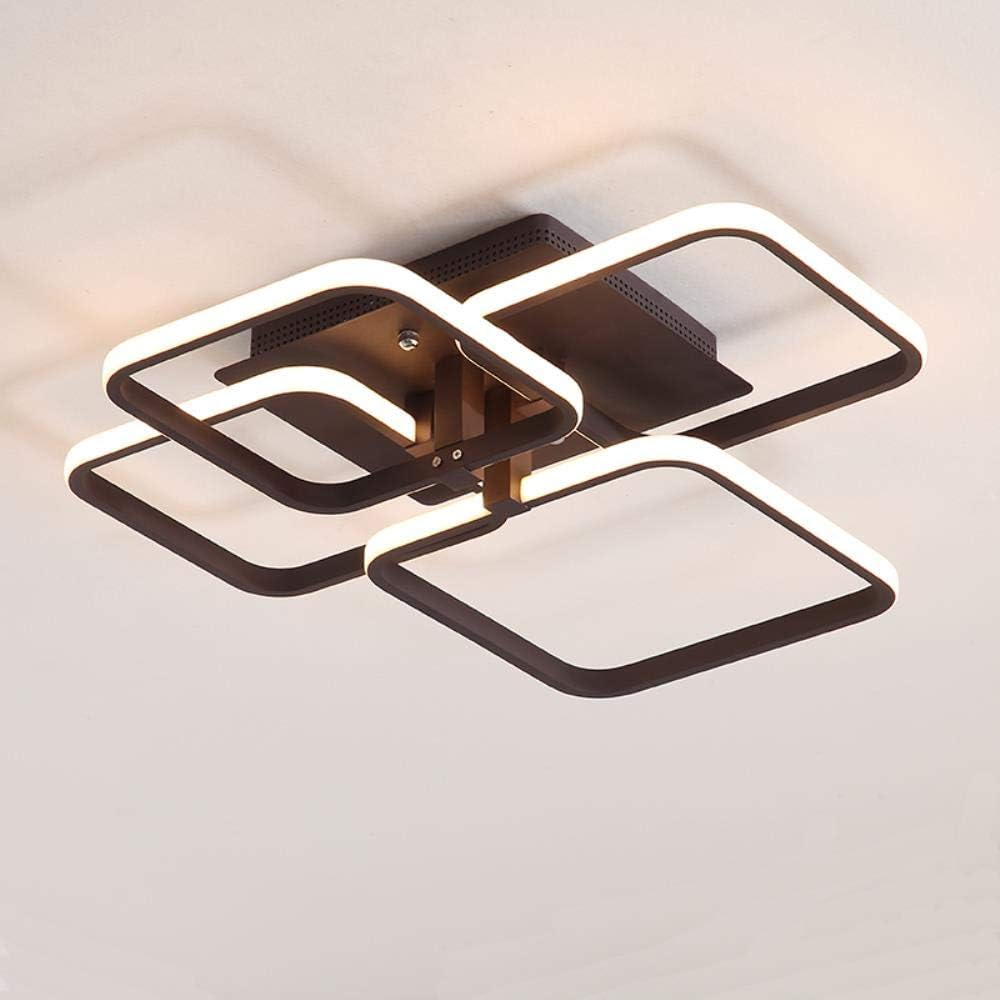 42W LED ceiling light, Modern 4000k modern ceiling light with 4 squares 3780 lm neutral light chandelier for living room, bedroom, corridor, office - Image 3