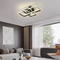 42W LED ceiling light, Modern 4000k modern ceiling light with 4 squares 3780 lm neutral light chandelier for living room, bedroom, corridor, office