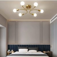 6- Light Sputnik Sphere Chandelier Ceiling Light