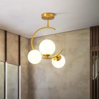 3 LightGolden Colour Pendant  Light | 3Bulb Pendant Light