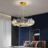 PVC Shade Net Red Nordic Flower Shape Art LED Chandelier