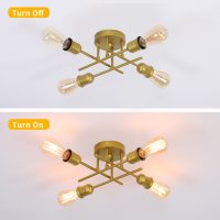 Industrial 4 light chandelier light