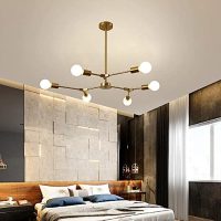 RUXUE Modern Industrial Flush Mount Chandelier