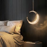 LED Half Moon ring chandelier pendant light