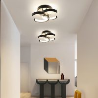 2 Light LED corridor light | Gold & Black