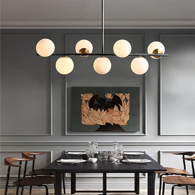 6bulb Glass Island Ceiling Chandelier Light