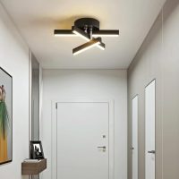 12W Simple Cross Linear Ceiling Lamp Modern LED Ceiling Light