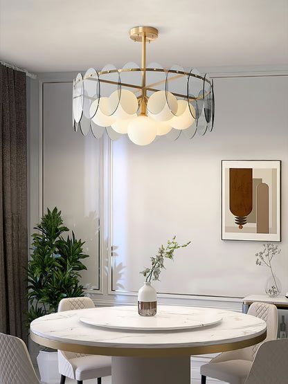 Scandinavian Style Villa Living Room Chandelier Dining Room Indoor Lights Round - Image 2