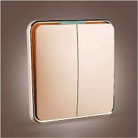 Luxury 2gang 2way Gold Switch