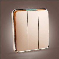 Luxury 3gang 2way Gold Switch