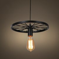 Bicycle Wheel pendant light |E27 holder