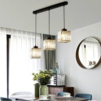Hanging Crystal Pendant Lights | Gold | Black