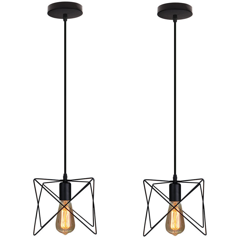 Industrial Metal cage pendant light - Image 2