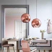 Copper Lampshade Glass, Pendant Light Glass Ball, Pendant Light Copper, E27 Pendant Light, 20 cm