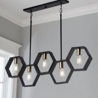Hexagon linear chandalier
