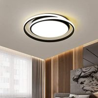500MM Black Ring Flush Ceiling Light | Low Ceiling Lights