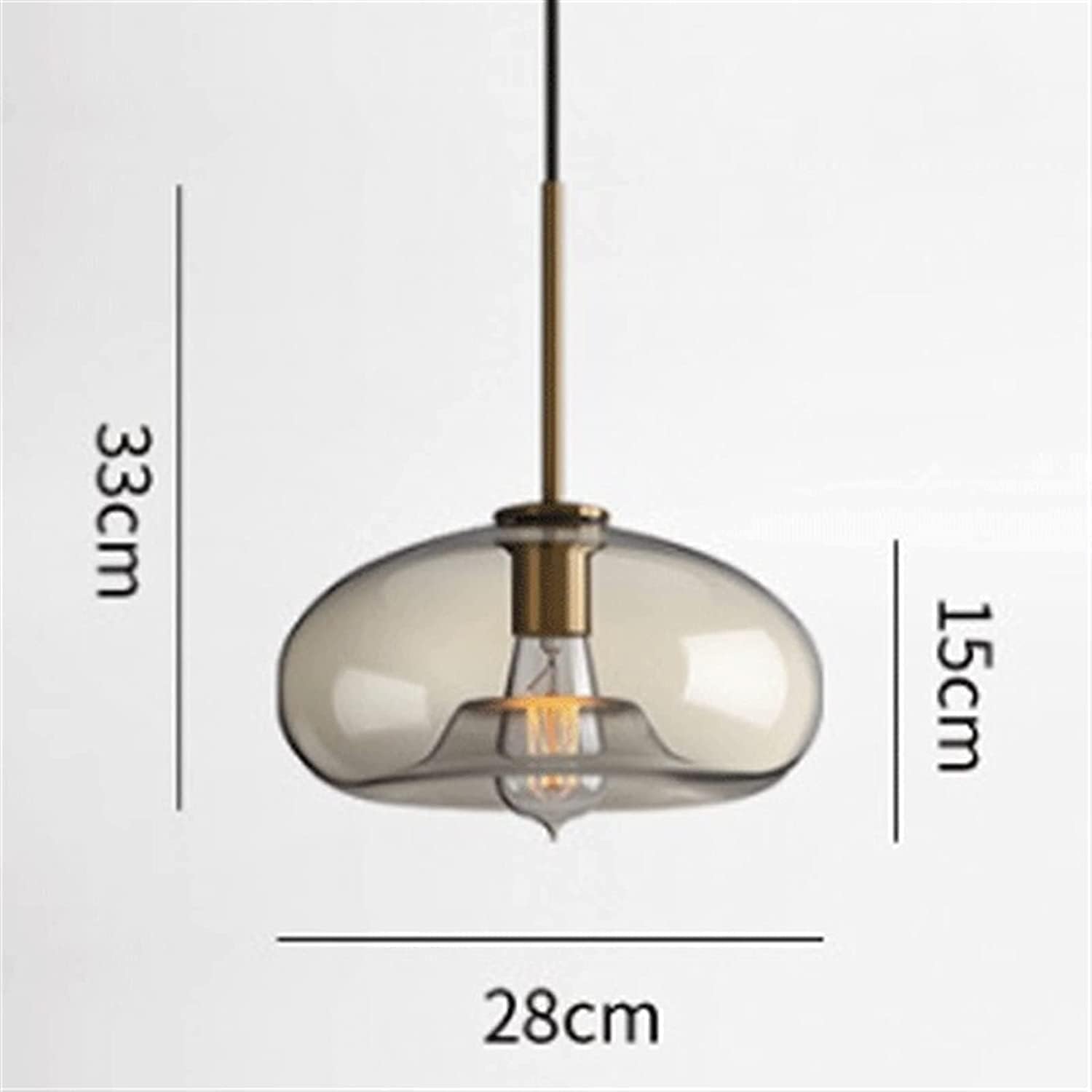 LED Modern Pendant Light, Pendant Lights Creative Glass Pendant Light Industrial Metal Base Clear Glass Round Ball Shade Hanging Lamp - Retro Loft Ceiling Lights - Image 4