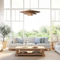3 Tier Rattan Pendant Light