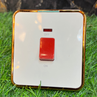 Luxury 45A Dp Gold  & White Switch | Shower Switch