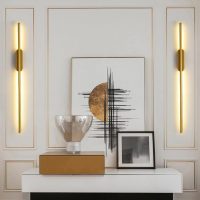 Linear Long Strip LED Wall Lamp Modern Waterproof Black Minimalist Waall light