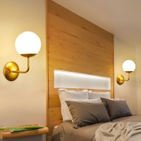 Gold Ball Fitting wall light