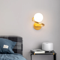 Spiral Gold Wall Light