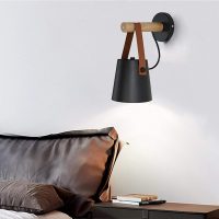 Metal and Wood Wall Sconce| Durable Vintage Farmhouse Wall Lamp