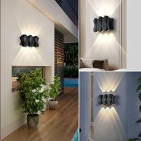 6 W LED Wall Light 3000 K, IP65 Modern Top and Bottom Design Outdoor Wall Lights for Bedroom, Living Room, Staircase, Hallway, Wall Lighting (Warm White)