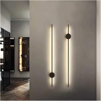 Black Linear LED wall light